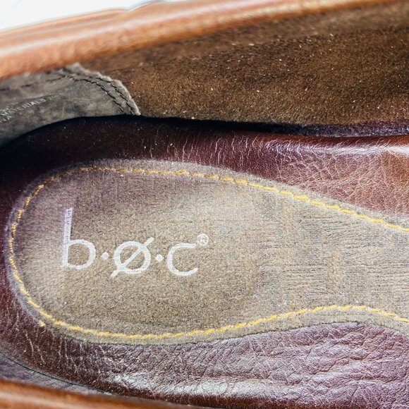 B.O.C. Womens CAROLANN Brown Leather Bow Slip On Flats Loafer Shoes Size 8 W - Picture 11 of 16